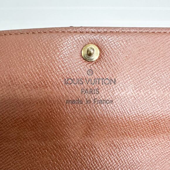 Louis Vuitton Monogram Sarah Envelope Wallet Brown Coated Canvas Vintage Bifold - Picture 3 of 7